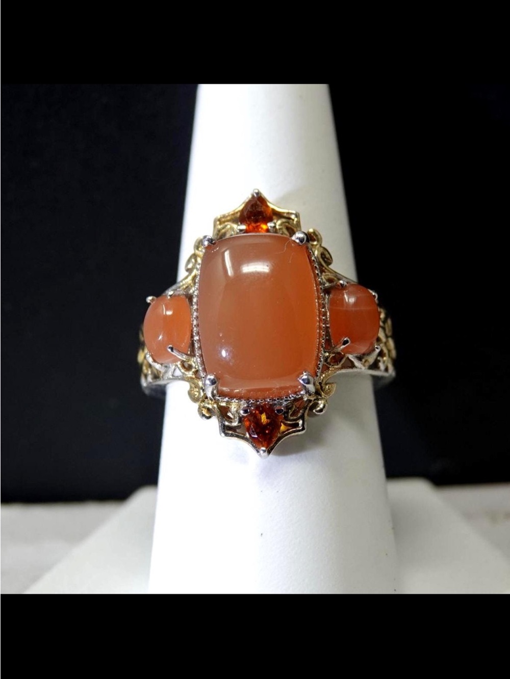 Statement Piece! Vintage-style cocktail ring in Sterling Silver